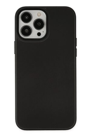 iPhone 13 Pro Kılıf Asya Deri Silikon - Siyah-(5796)