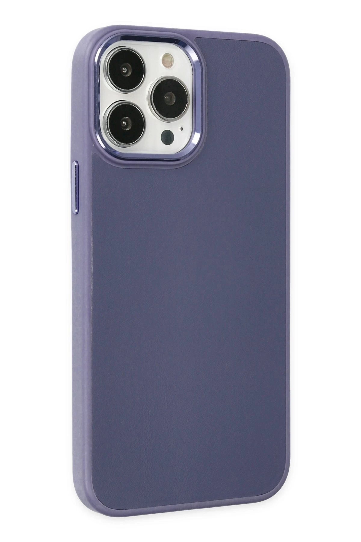 iPhone 13 Pro Kılıf Asya Deri Silikon - Mor-(5796) - Görsel 2