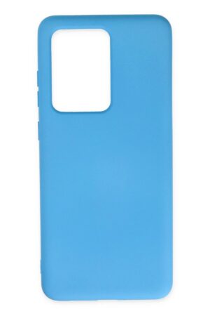 Samsung Galaxy S20 Ultra Kılıf Nano içi Kadife Silikon - Mavi-(5796)
