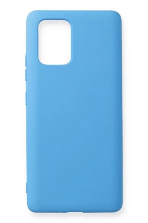 Samsung Galaxy A91 / S10 Lite Kılıf Nano içi Kadife Silikon - Mavi-(5796)