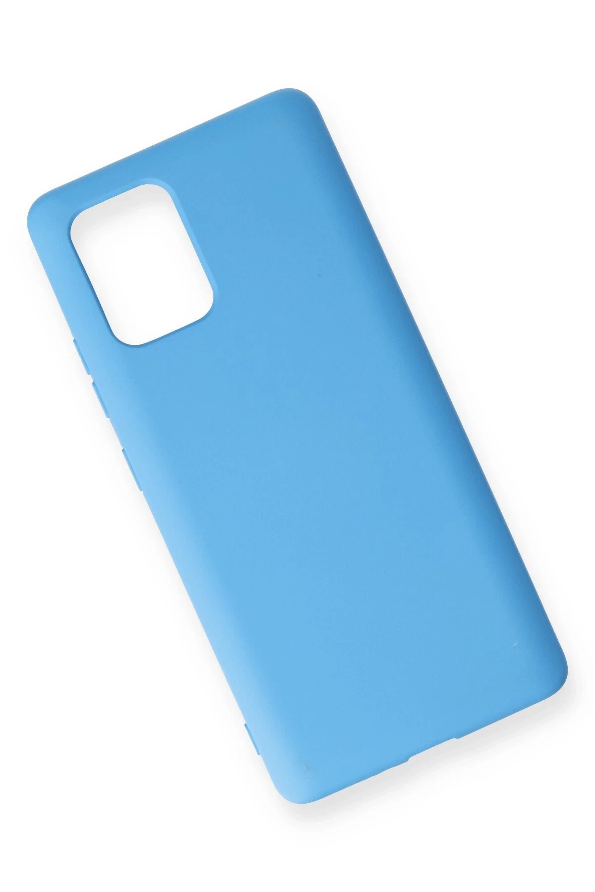 Samsung Galaxy A91 / S10 Lite Kılıf Nano içi Kadife Silikon - Mavi-(5796) - Görsel 3