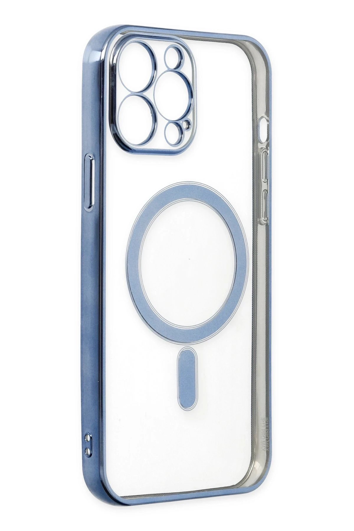 iPhone 14 Pro Max Kılıf Magneticsafe Lazer Silikon - Sierra Blue-(5796) - Görsel 4