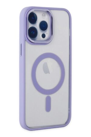 iPhone 14 Pro Max Kılıf Room Magneticsafe Silikon - Lila-(5796)