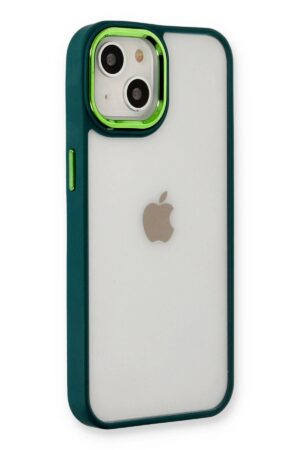 iPhone 14 Plus Kılıf Dora Kapak - Haki Yeşil-(5796)