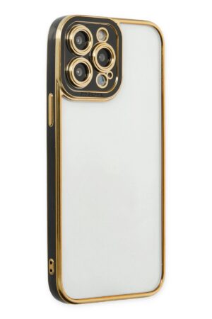 iPhone 14 Pro Kılıf Liva Lens Silikon - Siyah-(5796)