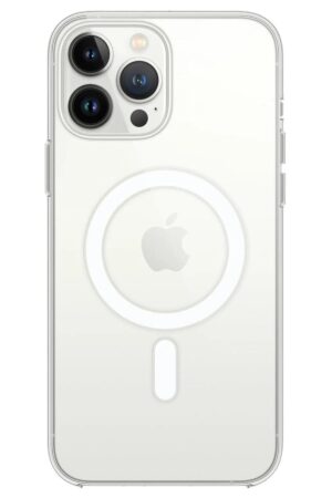 iPhone 14 Pro Max Kılıf Magneticsafe Şeffaf Silikon - Şeffaf-(5796)