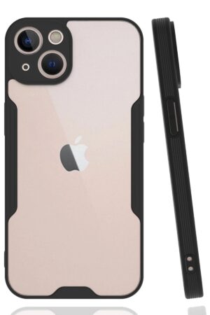 iPhone 14 Plus Kılıf Platin Silikon - Siyah-(5796)