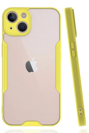 iPhone 14 Plus Kılıf Platin Silikon - Sarı-(5796)