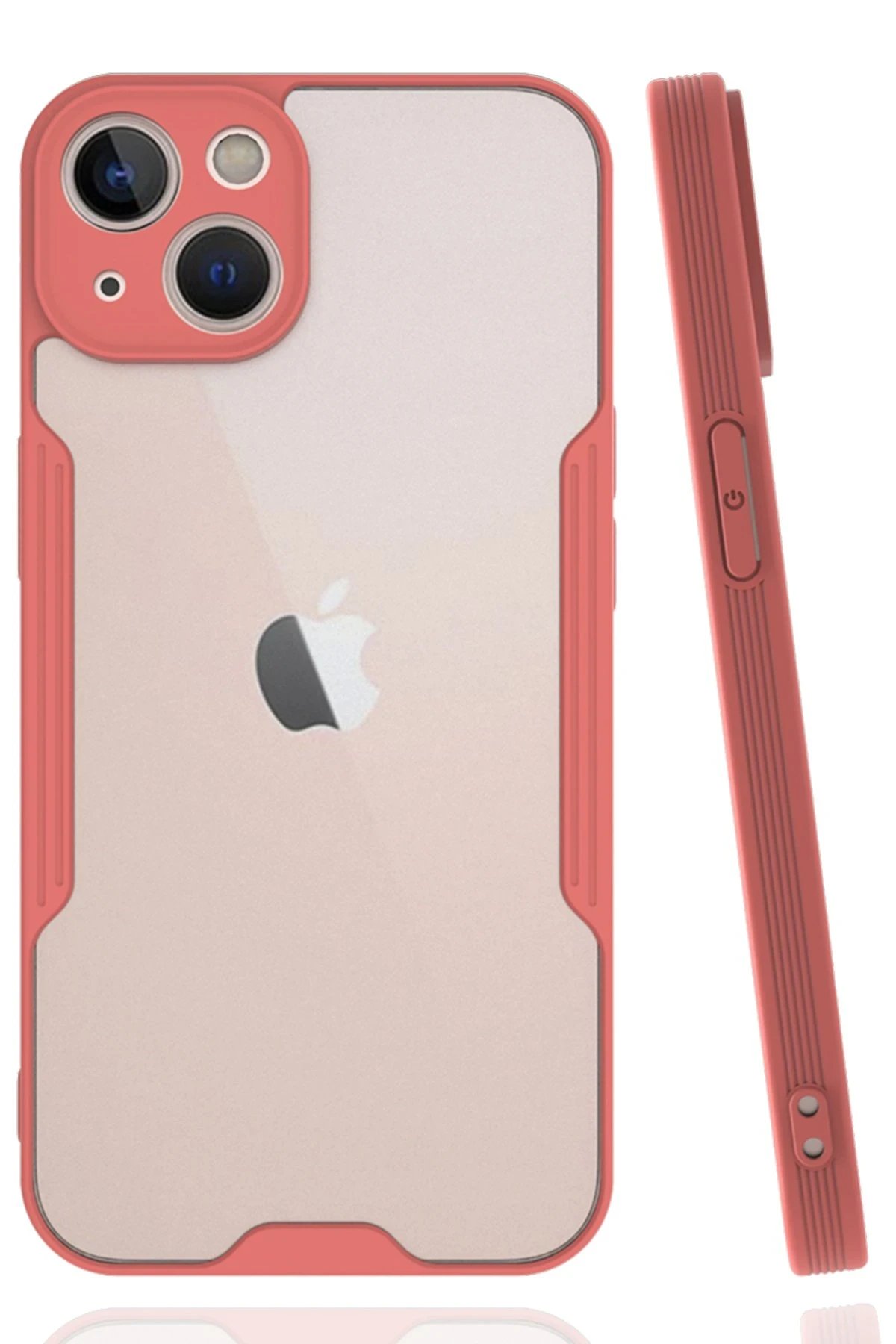 iPhone 14 Plus Kılıf Platin Silikon - Pembe-(5796)