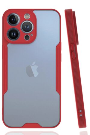 iPhone 14 Pro Kılıf Platin Silikon - Kırmızı-(5796)