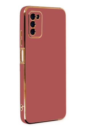 Samsung Galaxy A03S Kılıf Volet Silikon - Kırmızı-(5796)