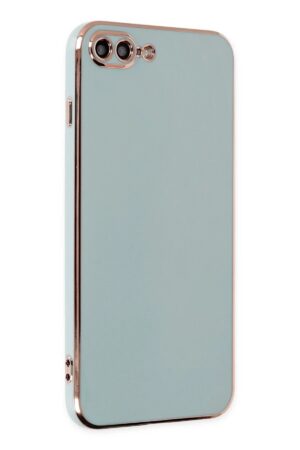 iPhone 7 Plus Kılıf Volet Silikon - Açık Yeşil-(5796)