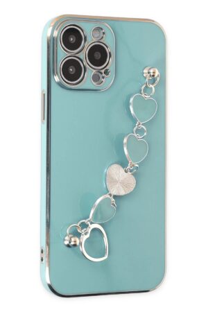 iPhone 13 Pro Kılıf Esila Silikon - Su Yeşili-(5796)