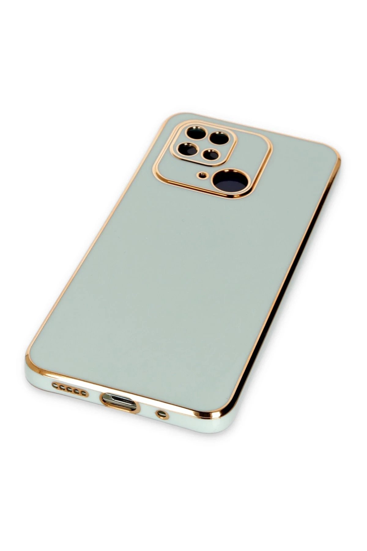 Xiaomi Redmi 10C Kılıf Volet Silikon - Açık Yeşil-(5796) - Görsel 4