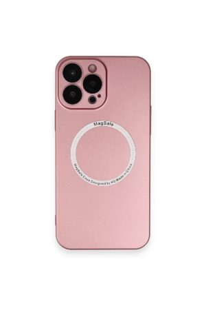 iPhone 13 Pro Kılıf Jack Magneticsafe Lens Silikon - Rose Gold-(5796)