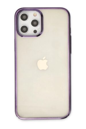 iPhone 12 Pro Max Kılıf Element Silikon - Mor-(5796)
