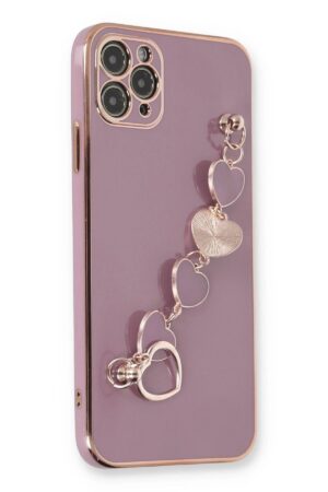 iPhone 11 Pro Max Kılıf Esila Silikon - Mor-(5796)