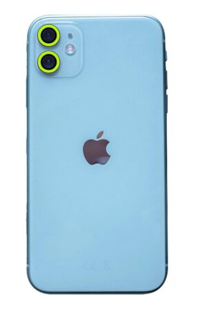 iPhone 11 Neon Fosforlu Kamera Lens - Yeşil-(5796)