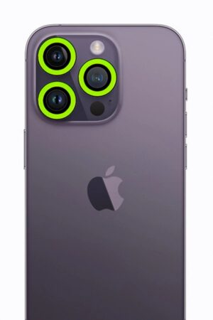 iPhone 13 Pro Max Neon Fosforlu Kamera Lens - Yeşil-(5796)