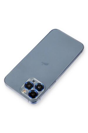 iPhone 12 Pro Metal Kamera Lens Koruma Cam - Mavi-(5796)