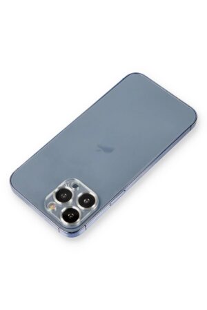 iPhone 12 Pro Metal Kamera Lens Koruma Cam - Gümüş-(5796)