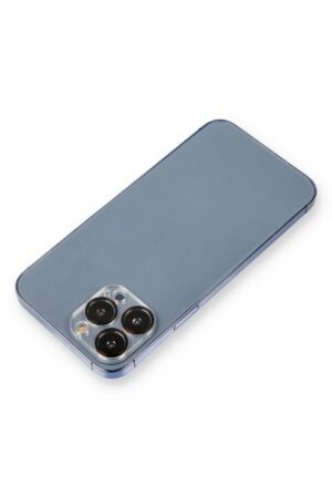 iPhone 12 Pro Max Metal Kamera Lens Koruma Cam - Siyah-(5796)