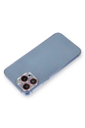 iPhone 12 Pro Shine Kamera Lens Koruma Cam - Pembe-(5796)