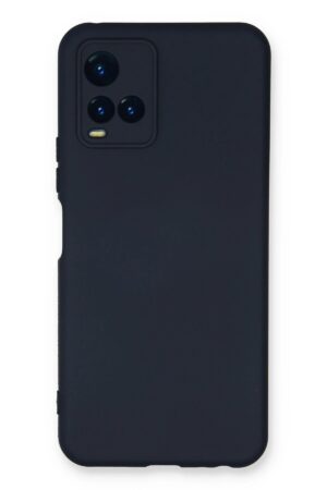 Vivo Y21S Kılıf Nano içi Kadife Silikon - Lacivert-(5796)