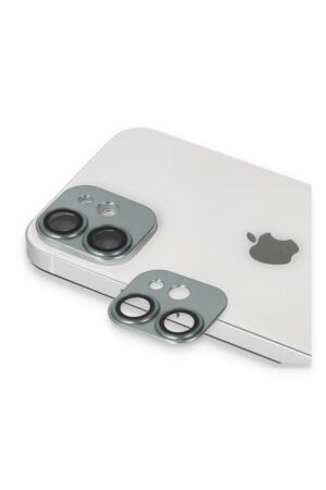iPhone 11 Pers Alüminyum Kamera Lens - Yeşil-(5796)