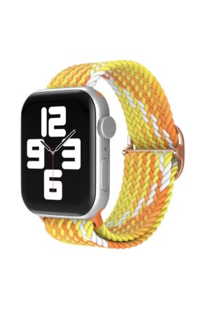 Apple Watch 38mm Star Kordon - Turuncu-Sarı-(5796)