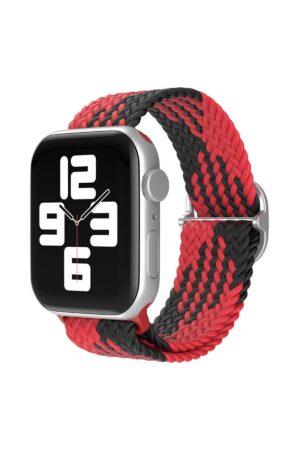 Apple Watch 42mm Star Kordon - Kırmızı-Siyah-(5796)