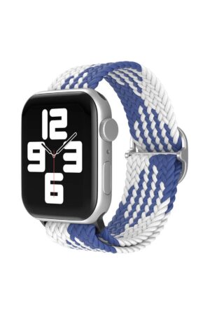 Apple Watch 42mm Star Kordon - Mavi-Beyaz-(5796)
