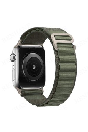Apple Watch 38mm Mountain Kordon - Yeşil-(5796)