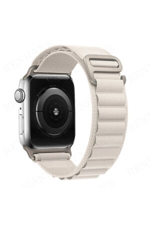 Apple Watch 38mm Mountain Kordon - Beyaz-(5796)