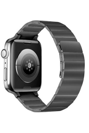 Apple Watch 38mm KR404 Huks Kordon - Siyah-(5796)
