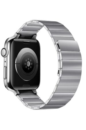 Apple Watch 38mm KR404 Huks Kordon - Gümüş-(5796)