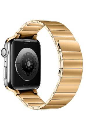 Apple Watch 38mm KR404 Huks Kordon - Gold-(5796)