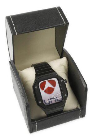 Apple Watch 45mm KR409 Metal Kordon - Siyah-(5796)