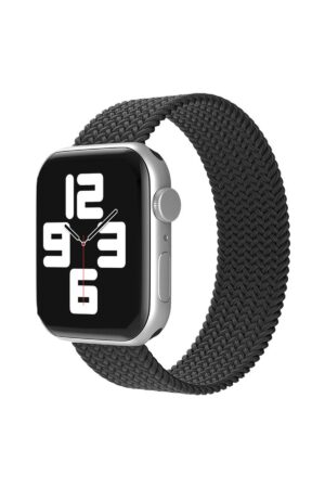 Apple Watch 38mm Ayarlı Solo Silikon Kordon - Siyah-(5796)
