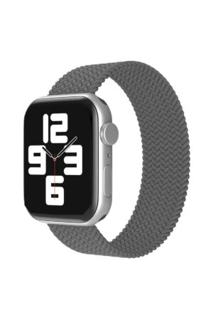 Apple Watch 38mm Ayarlı Solo Silikon Kordon - Gri-(5796)