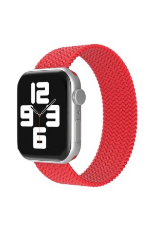 Apple Watch 38mm Ayarlı Solo Silikon Kordon - Kırmızı-(5796)