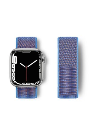 Apple Watch 42mm Hasırlı Cırtcırtlı Kordon - Mor-(5796)