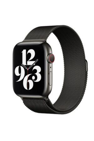 Apple Watch 38mm Metal Mıknatıslı Kordon - Siyah-(5796)