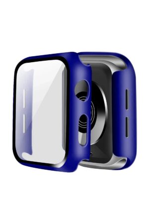 Apple Watch 38mm Camlı Kasa Ekran Koruyucu - Lacivert-(5796)