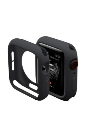 Apple Watch 40mm Silikon Alt Kasa - Siyah-(5796)