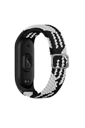 Xiaomi Mi Band 6 Star Kordon - Siyah-Beyaz-(5796)