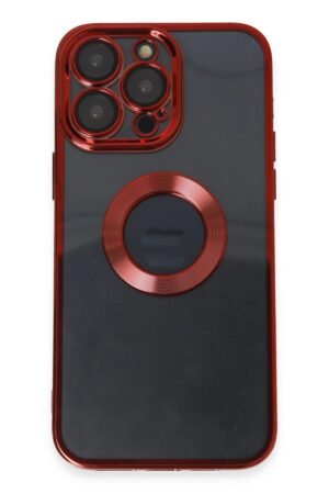 iPhone 14 Pro Kılıf Slot Silikon - Kırmızı-(5796)