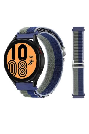 Watch 20mm KR410 Kumaş Kordon - Lacivert-Yeşil-(5796)