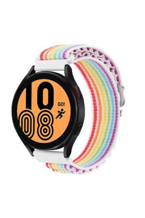 Watch 22mm KR410 Kumaş Kordon - Gökkuşağı-(5796)