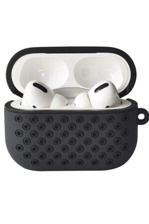 Airpods Pro 2 (2.nesil) Spor Delikli Kılıf - Siyah-Siyah-(5796)